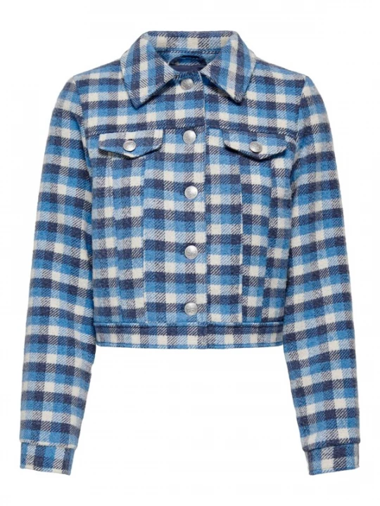 Foto van product ONLY Tussenjas 'HAWAII' navy / lichtblauw / wit