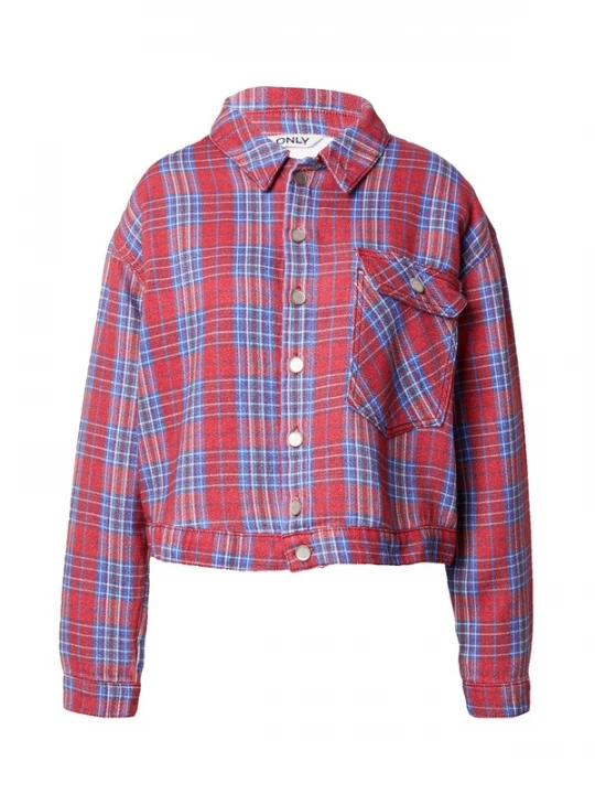 Foto van product ONLY Tussenjas 'KERSTIN' hemelsblauw / rood / wit