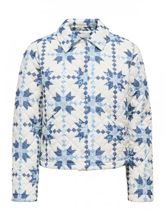 Foto van product ONLY Tussenjas 'ONLBiana' lichtblauw / donkerblauw / wit