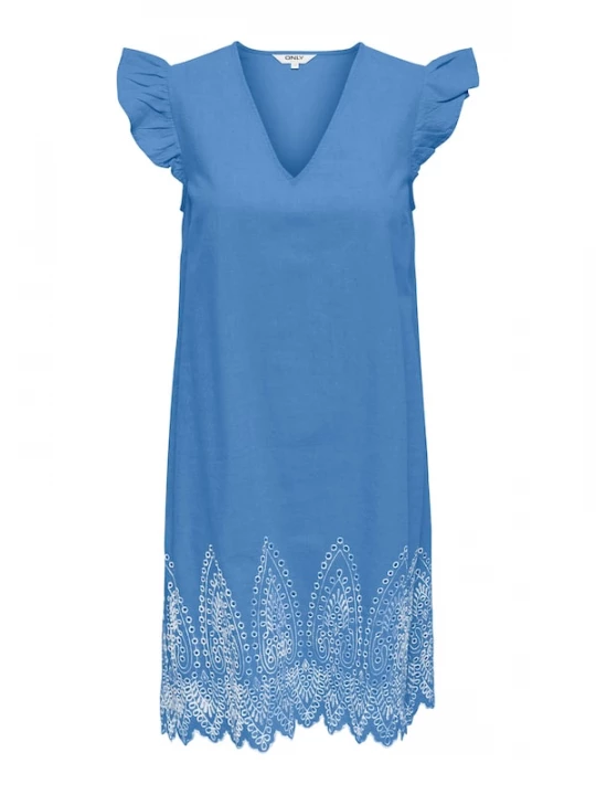 Foto van product ONLY Zomerjurk 'ONLTULUM' blauw / wit