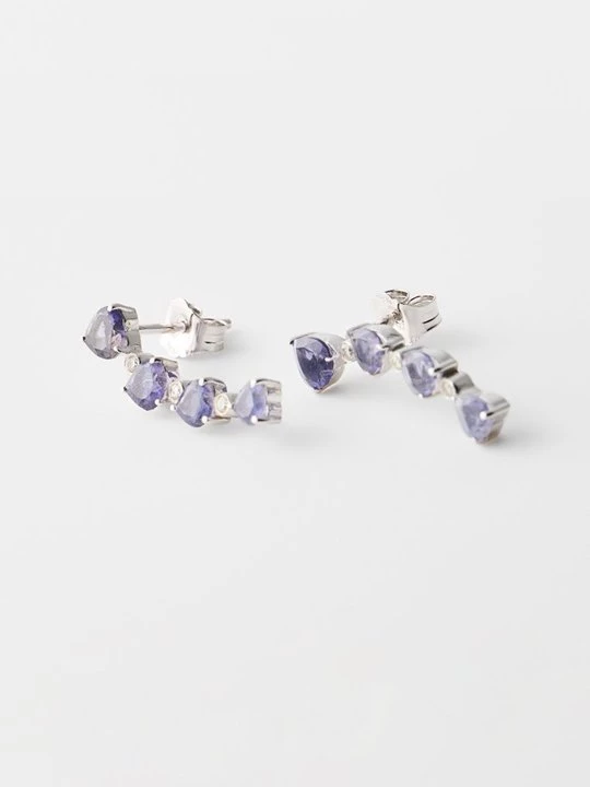 Foto van product Oorbellen Diamant Exquis paars