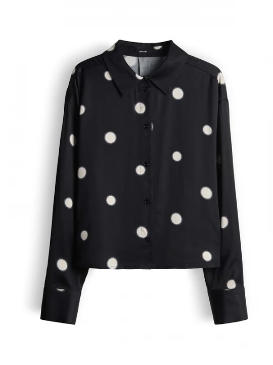 Foto van product OPUS Blouse 'Famena' zwart / natuurwit
