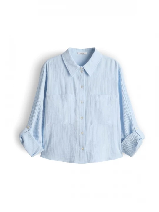 Foto van product OPUS Blouse 'Fralea' pastelblauw