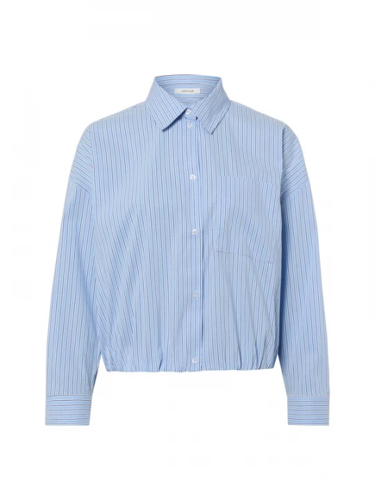 Foto van product OPUS Blouse 'Fresa' nachtblauw / lichtblauw / wit