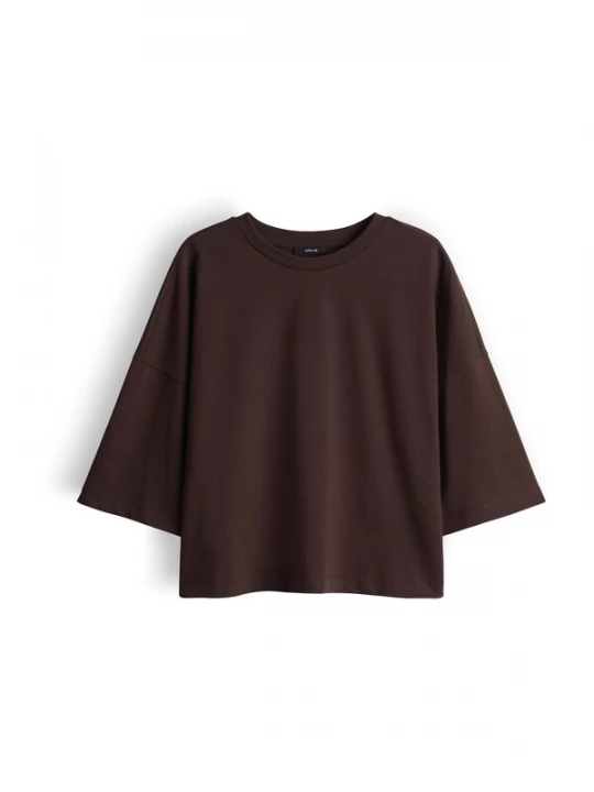 Foto van product OPUS Shirt 'Sarenzi' chocoladebruin