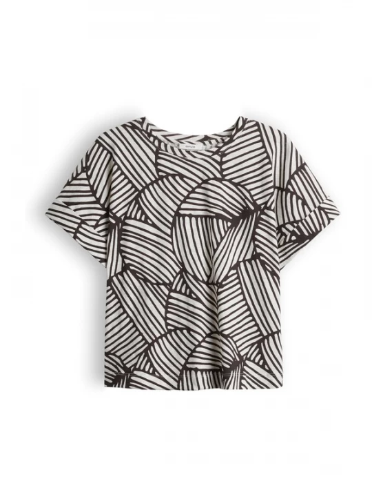 Foto van product OPUS Shirt 'Soprinti' crème / donkerbruin