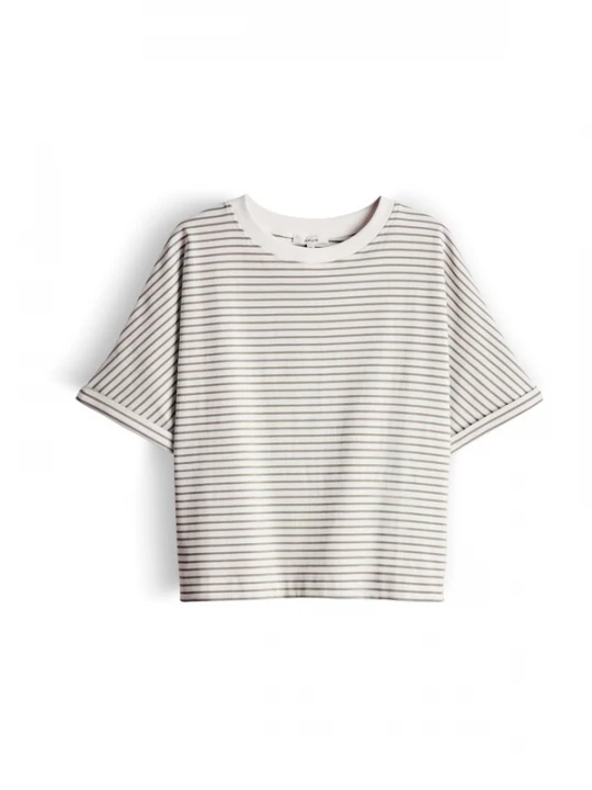 Foto van product OPUS Shirt 'Sotel' donkerbruin / natuurwit