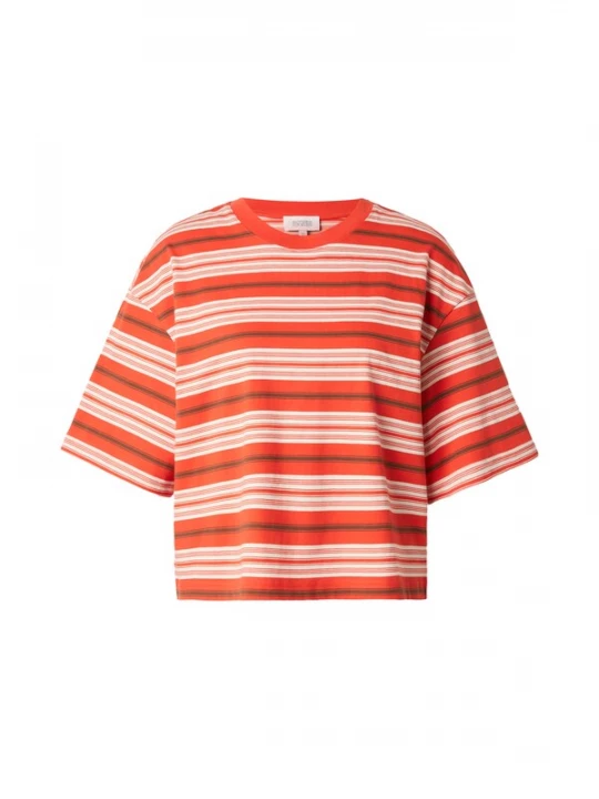 Foto van product & Other Stories Shirt donkerbruin / knalrood / wit