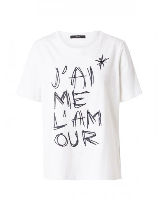 Foto van product OUI Shirt navy / wit