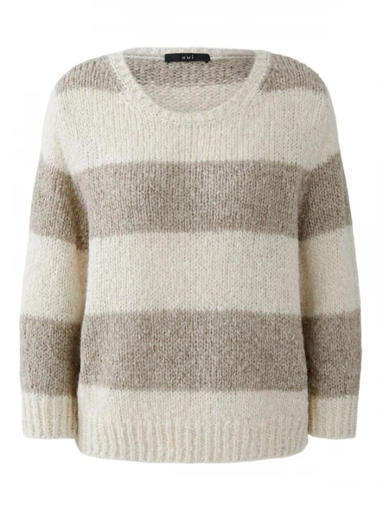 Foto van product OUI Trui 'ESMY' donkerbeige / taupe