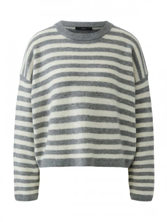 Foto van product OUI Trui grijs / offwhite