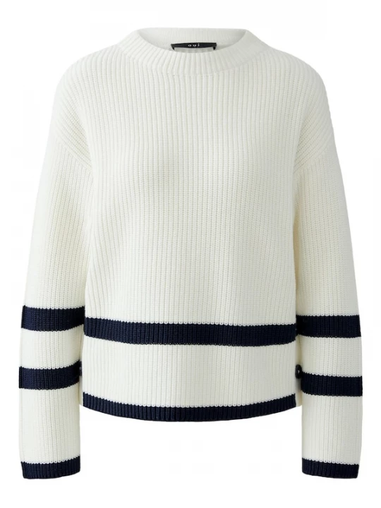 Foto van product OUI Trui 'VINIAH' navy / wit