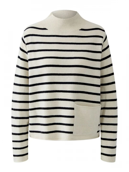 Foto van product OUI Trui zwart / offwhite