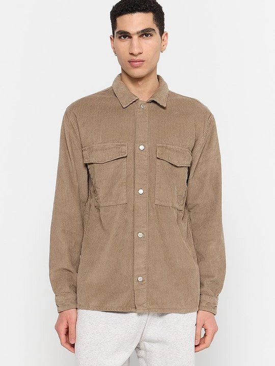 Foto van product Overhemd Abercrombie & Fitch lichtbruin