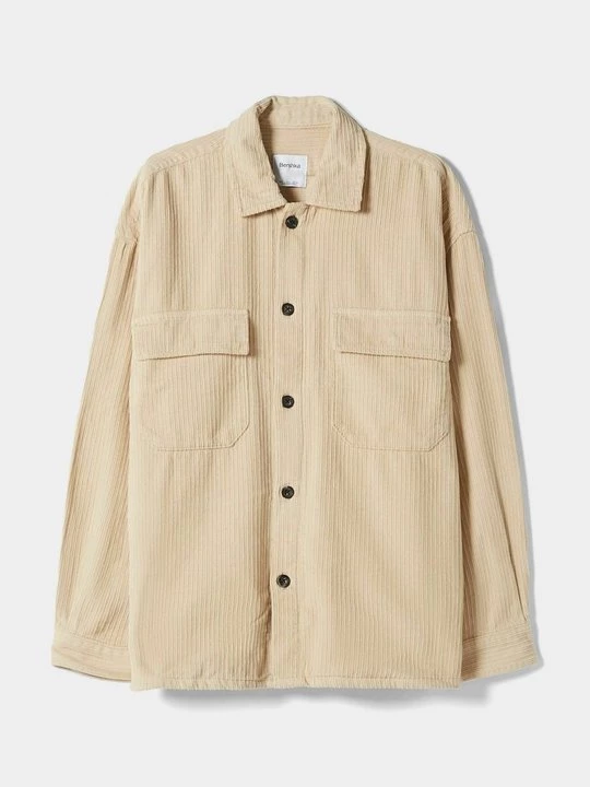 Foto van product Overhemd Bershka zandkleur