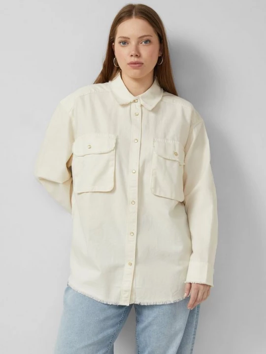 Foto van product Overhemd blouse QS crème