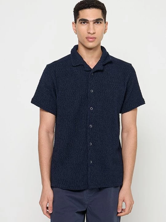 Foto van product Overhemd INDICODE gemêleerd donkerblauw