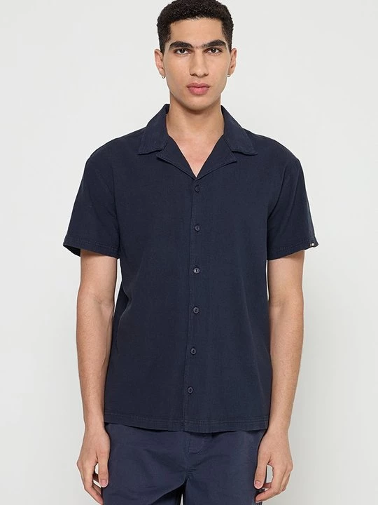 Foto van product Overhemd INDICODE gemêleerd donkerblauw