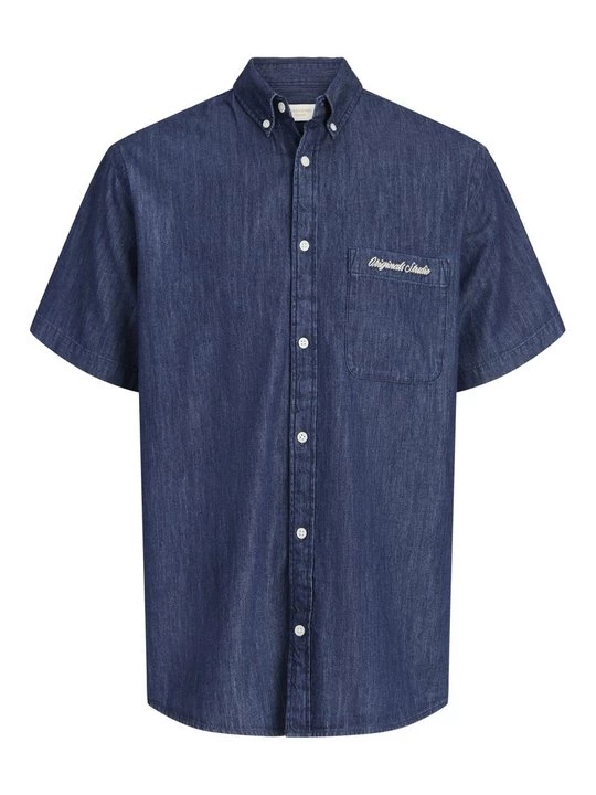 Foto van product Overhemd Jack&Jones donkerblauw denim
