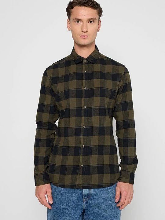 Foto van product Overhemd Jack&Jones olijfgroen