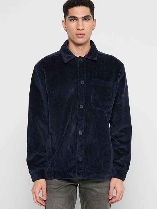 Foto van product Overhemd KnowledgeCotton Apparel donkerblauw