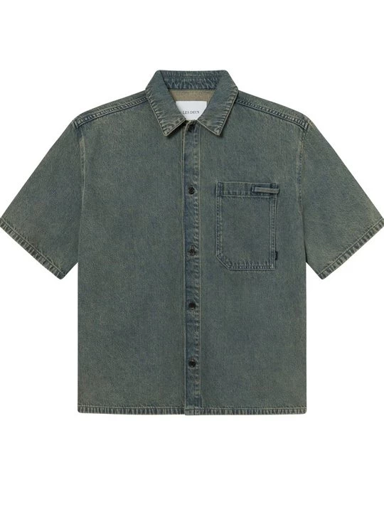 Foto van product Overhemd Les Deux gekleurd denim