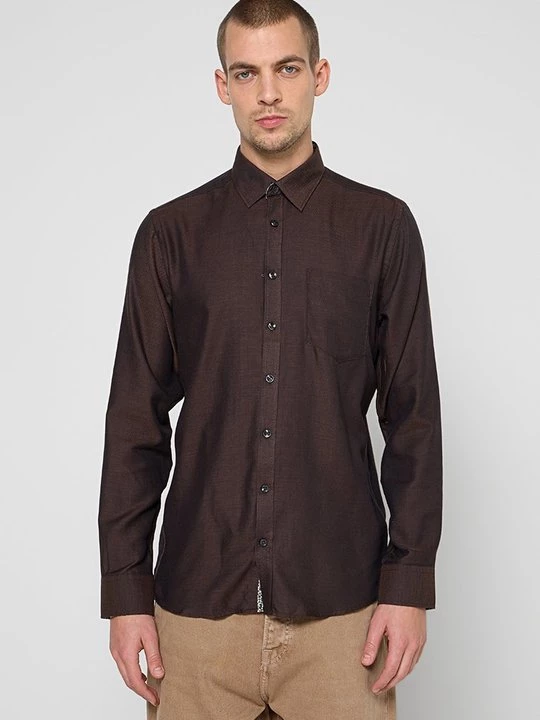 Foto van product Overhemd lindbergh bruin