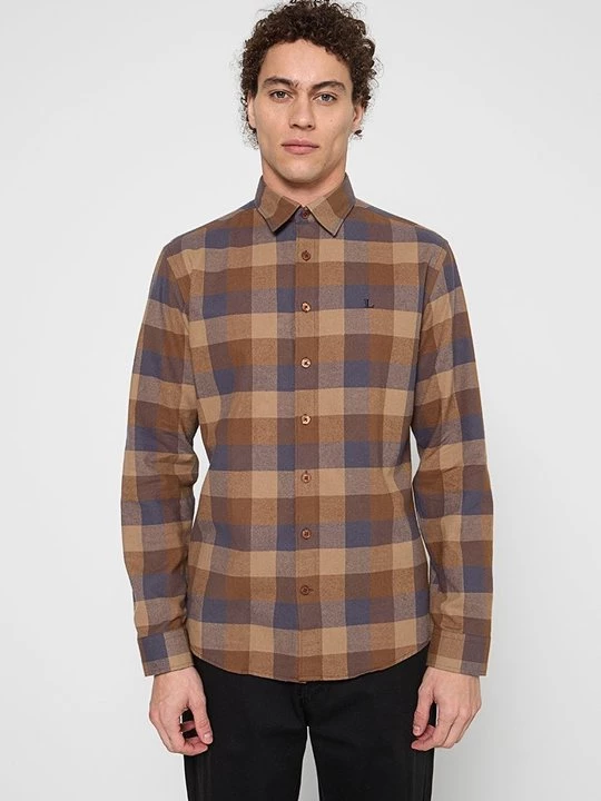 Foto van product Overhemd lindbergh bruin