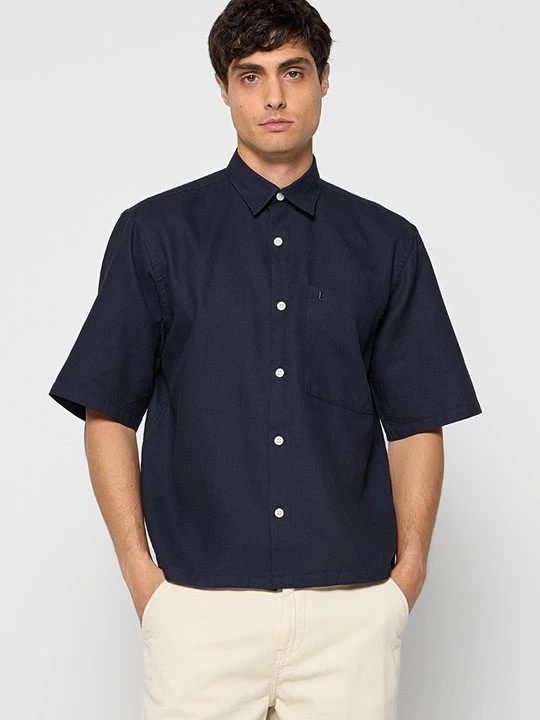 Foto van product Overhemd lindbergh donkerblauw
