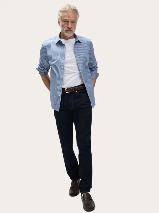Foto van product Overhemd Marks & Spencer blauw gemêleerd