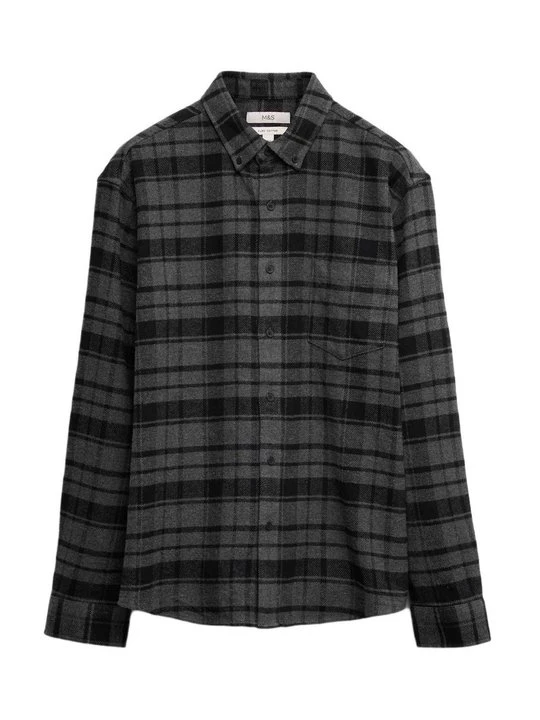 Foto van product Overhemd Marks & Spencer grijs gemêleerd