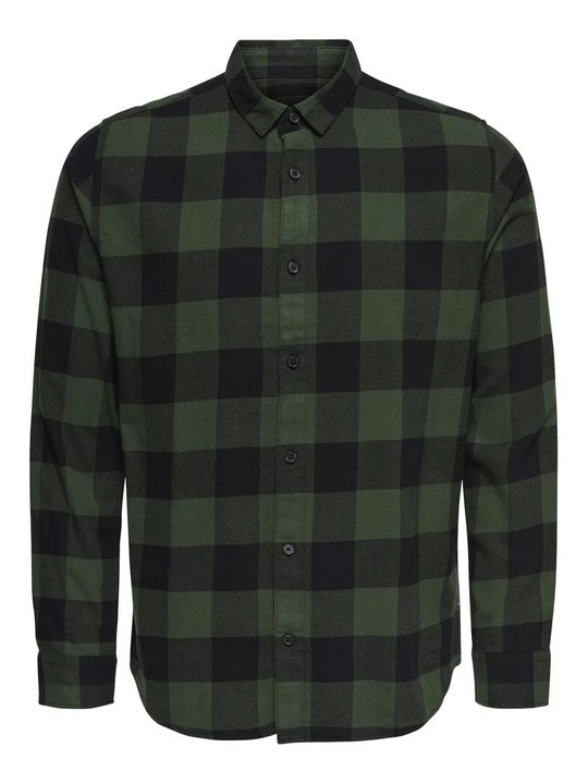 Foto van product Overhemd Only & Sons donkergroen