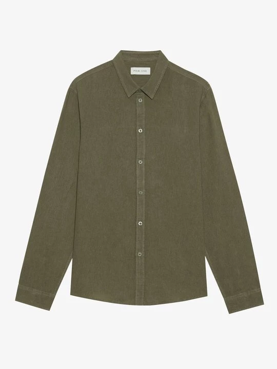 Foto van product Overhemd Pier One By Zalando olijfgroen