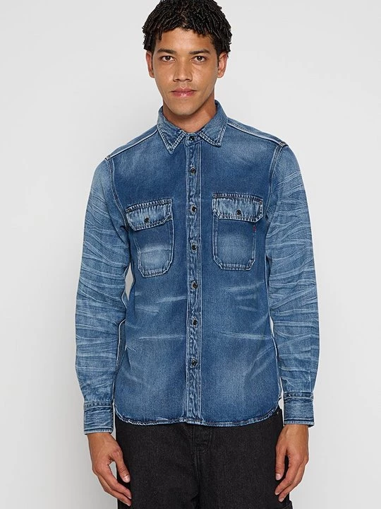 Foto van product Overhemd Replay donkerblauw
