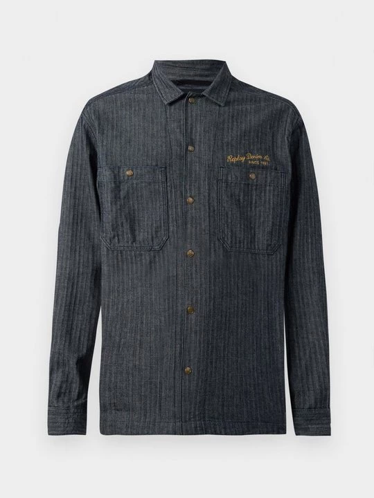 Foto van product Overhemd Replay donkerblauw denim