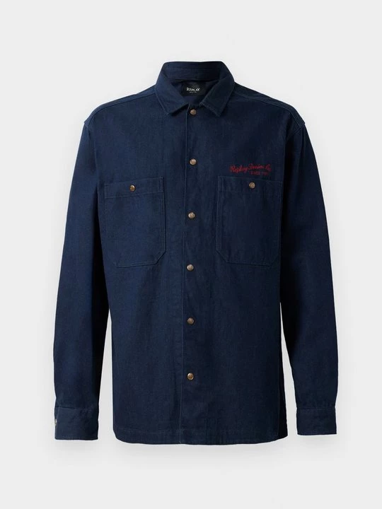 Foto van product Overhemd Replay donkerblauw denim