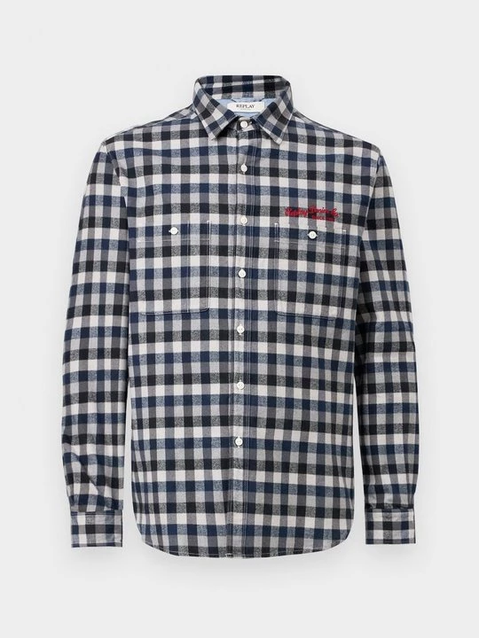Foto van product Overhemd Replay lichtblauw denim