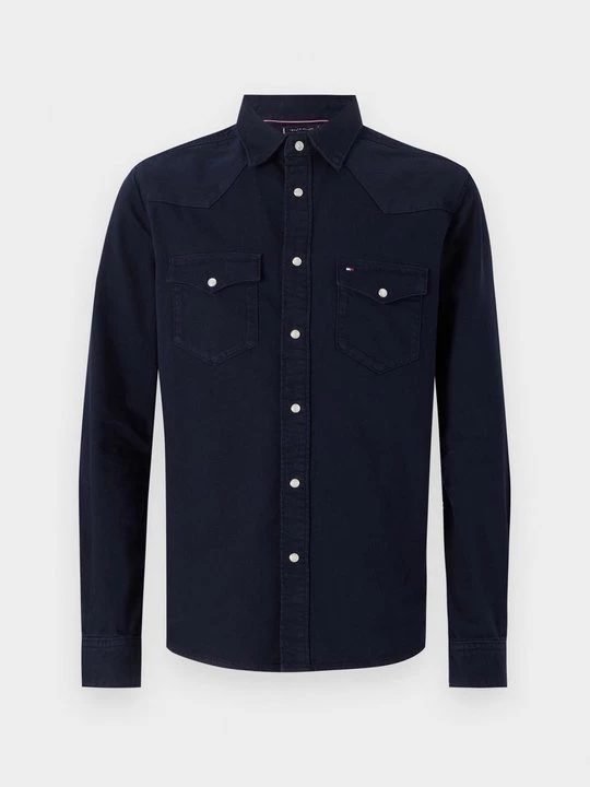Foto van product Overhemd Tommy Hilfiger donkerblauw