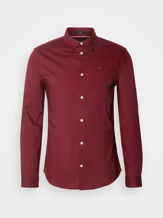 Foto van product Overhemd Tommy Jeans bordeauxrood