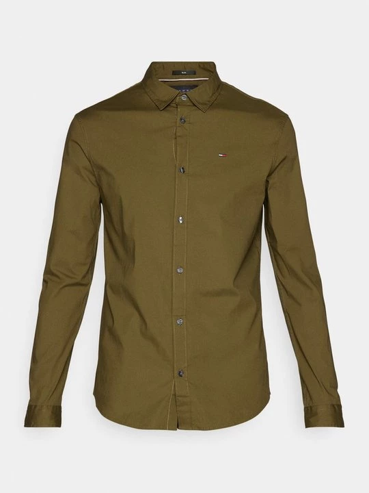 Foto van product Overhemd Tommy Jeans olijfgroen