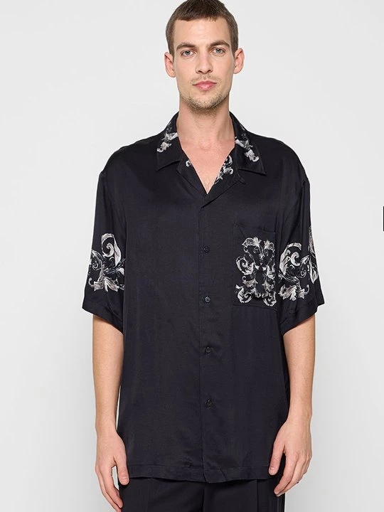 Foto van product Overhemd Versace Jeans Couture gemêleerd zwart