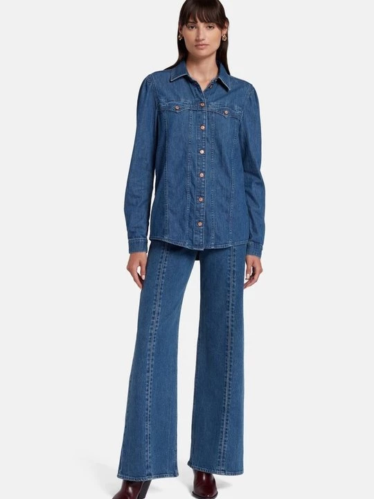 Foto van product Overhemdblouse 7 For All Mankind blauw