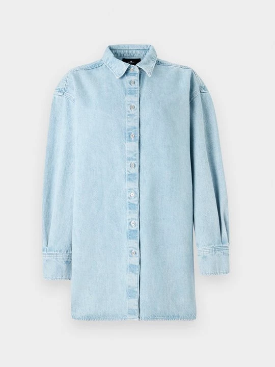 Foto van product Overhemdblouse 7 For All Mankind lichtblauw denim