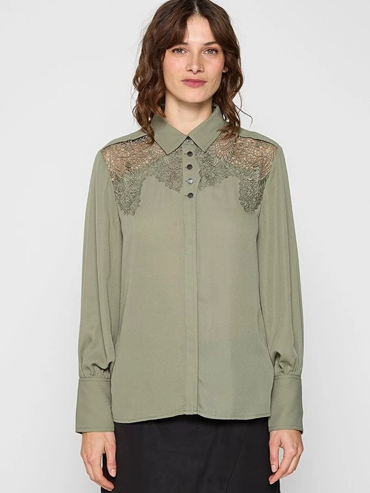 Foto van product Overhemdblouse Bruuns Bazaar olijfgroen