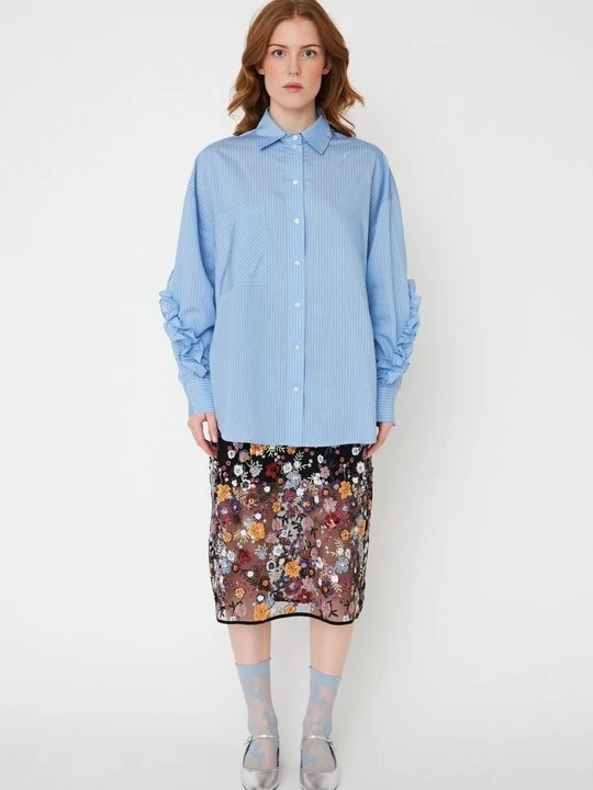 Foto van product Overhemdblouse Cras blauw