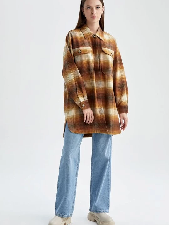 Foto van product Overhemdblouse DeFacto camel