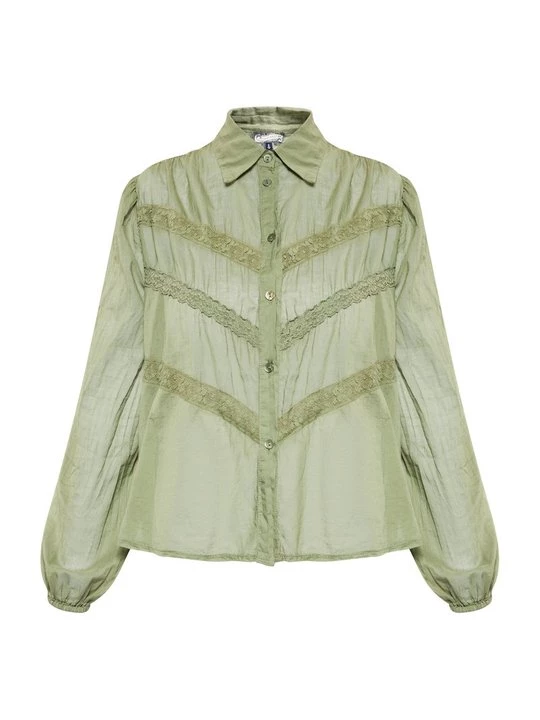 Foto van product Overhemdblouse Dreimaster olijfgroen
