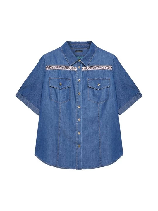 Foto van product Overhemdblouse Fiorella Rubino blauw