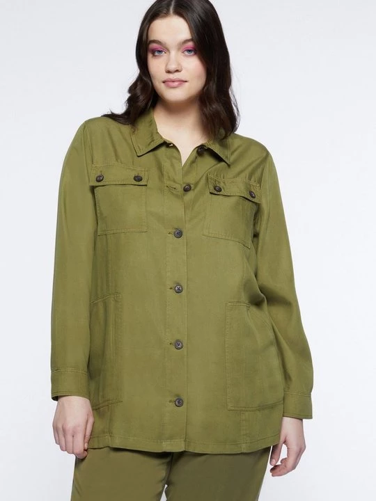 Foto van product Overhemdblouse Fiorella Rubino groen