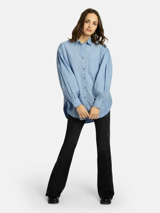 Foto van product Overhemdblouse Free People lichtblauw